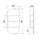 450x140x900mm Plywood 1-Door Light Oak Oval Mirror Cabinet 450x140x900mm Plywood 1-Door Light Oak Oval Mirror Cabinet