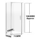 1000*1000*1900mm Diamond Shower Glass Door and Return Only