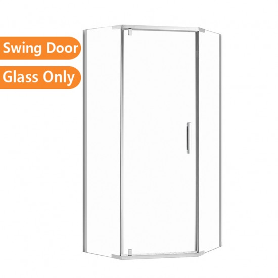 900*900*1900mm Diamond Swing Shower Glass Door and Return Only