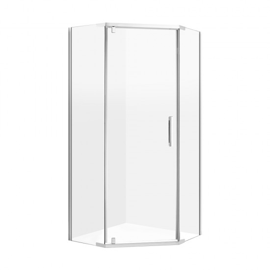 900*900*1900mm Diamond Swing Shower Glass Door and Return Only