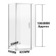 900*900*1900mm Diamond Swing Shower Glass Door and Return Only