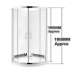 1000*1000mm*1900mm 2-Panel Sliding Door Round Shower Box 1000*1000mm*1900mm 2-Panel Sliding Door Round Shower Box
