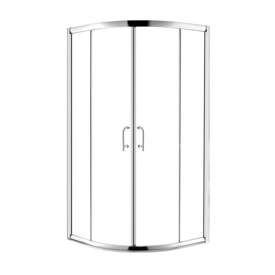 1000*1000*1900mm Round Sliding Shower Glass Door and Return Only