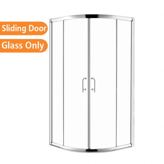 900*900*1900mm Round Sliding Shower Glass Door and Return Only