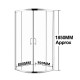 800*800*1850mm Round Sliding Shower Glass Door and Return Only 800*800*1850mm Round Sliding Shower Glass Door and Return Only