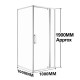 1000*1000*1900mm Swing Shower Glass Door and Return Only