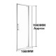 1000*1900mm Swing Shower Glass Door Only