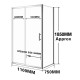 1100*750*1850mm Sliding Shower Glass Door and Return Only 1100*750*1850mm Sliding Shower Glass Door and Return Only