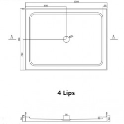 1200x900mm Rectangle Shower Tray Center/Side Waste 1200x900mm Rectangle Shower Tray Center/Side Waste