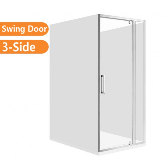 900*750*900mm 1900mm Height 3-Side Swing Door Rectangle Shower Box