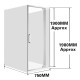 900*750*900mm 1900mm Height 3-Side Swing Door Rectangle Shower Box
