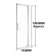 750*1900mm Swing Shower Glass Door Only