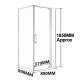 800*800*1850mm Swing Shower Glass Door and Return Only 800*800*1850mm Swing Shower Glass Door and Return Only