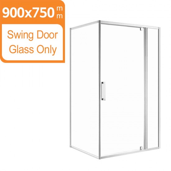 900*750*1900mm Swing Shower Glass Door and Return Only