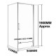 900*750*1900mm Swing Shower Glass Door and Return Only