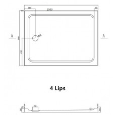 1500x900mm Rectangle Shower Tray Side Waste