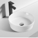 360*360*115mm Bathroom Round Above Counter White Ceramic Wash Basin