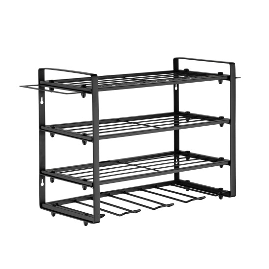 4-Tier Wall-Mounted Power Tool Organizer & Drill Holder Rack, Heavy-Duty Carbon Steel Garage Storage for Cordless Drills 4-Tier Wall-Mounted Power Tool Organizer & Drill Holder Rack, Heavy-Duty Carbon Steel Garage Storage for Cordless Drills