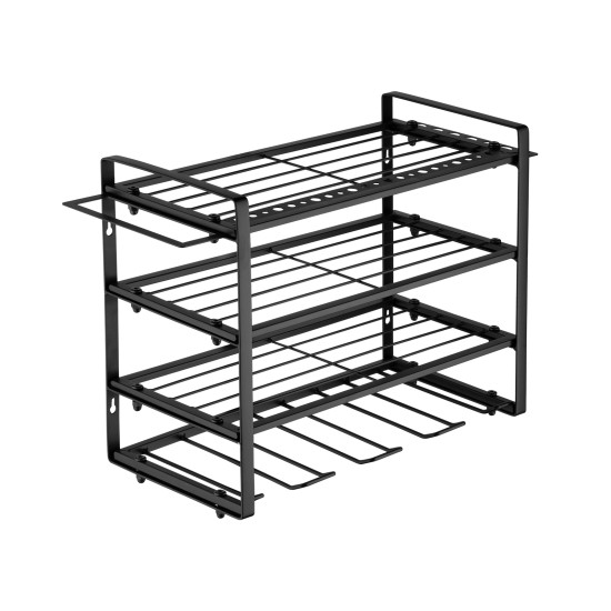 4-Tier Wall-Mounted Power Tool Organizer & Drill Holder Rack, Heavy-Duty Carbon Steel Garage Storage for Cordless Drills 4-Tier Wall-Mounted Power Tool Organizer & Drill Holder Rack, Heavy-Duty Carbon Steel Garage Storage for Cordless Drills