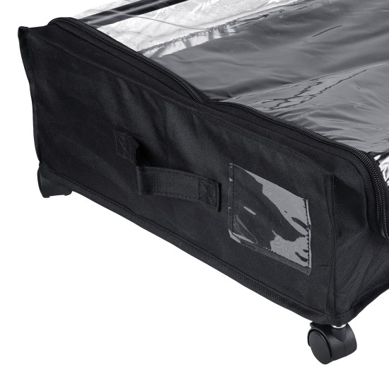 2 PCS Under Bed Storage Containers with Wheels with Clear Lids Rolling Trolley Box Organizer for Shoes, Clothes, Blankets Black 2 PCS Under Bed Storage Containers with Wheels with Clear Lids Rolling Trolley Box Organizer for Shoes, Clothes, Blankets Black