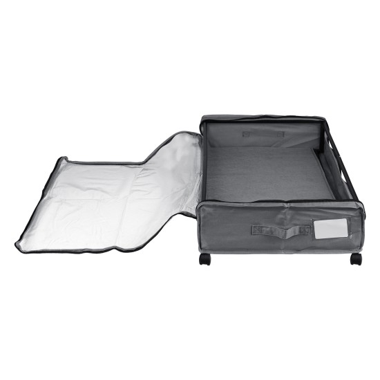 2 PCS Under Bed Storage Containers with Wheels with Clear Lids Rolling Trolley Box Organizer for Shoes, Clothes, Blankets Grey 2 PCS Under Bed Storage Containers with Wheels with Clear Lids Rolling Trolley Box Organizer for Shoes, Clothes, Blankets Grey