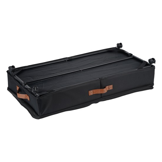 Height Adjustable Under Bed Storage Containers with Wheels Visible Cover Rolling Trolley Box Organizer for Shoes, Clothes, Blankets Black Height Adjustable Under Bed Storage Containers with Wheels Visible Cover Rolling Trolley Box Organizer for Shoes, Clothes, Blankets Black