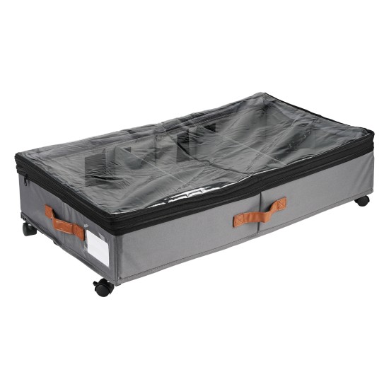 Height Adjustable Under Bed Storage Containers with Wheels Visible Cover Rolling Trolley Box Organizer for Shoes, Clothes, Blankets Height Adjustable Under Bed Storage Containers with Wheels Visible Cover Rolling Trolley Box Organizer for Shoes, Clothes, Blankets