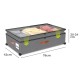 Height Adjustable Under Bed Storage Containers with Wheels Visible Cover Rolling Trolley Box Organizer for Shoes, Clothes, Blankets