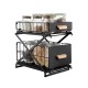 2 Tier Kitchen Dish Drying Drainer Storage Rack Wire Basket Holder Organiser