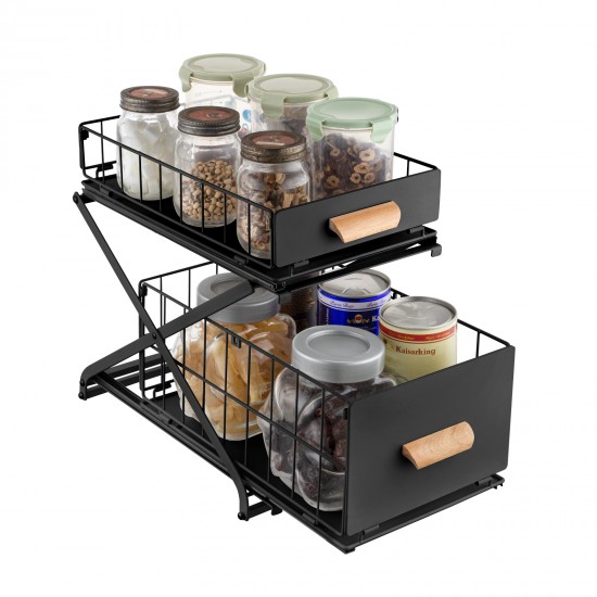 2 Tier Kitchen Dish Drying Drainer Storage Rack Wire Basket Holder Organiser