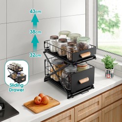 2 Tier Kitchen Dish Drying Drainer Storage Rack Wire Basket Holder Organiser 2 Tier Kitchen Dish Drying Drainer Storage Rack Wire Basket Holder Organiser