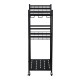 3 Tier Heavy Duty Garden Tool Organizer Rack with Wheels | Metal Rolling Storage Cart for Garage, Yard, Patio, Shed & Indoor/Outdoor Use 3 Tier Heavy Duty Garden Tool Organizer Rack with Wheels | Metal Rolling Storage Cart for Garage, Yard, Patio, Shed & Indoor/Outdoor Use