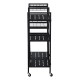 6 Tier Garden Tool Organizer with Wheels Heavy Duty Metal Garage Storage Rack for Yard & Shed 6 Tier Garden Tool Organizer with Wheels Heavy Duty Metal Garage Storage Rack for Yard & Shed