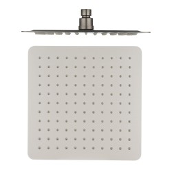 250mm 10 inch Stainless steel Brushed Nickel Super-slim Square Rainfall Shower Head  250mm 10 inch Stainless steel Brushed Nickel Super-slim Square Rainfall Shower Head