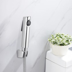 Bathroom Chrome ABS Toilet Bidet Spray Kit with 1.2m Nylon Water Hose Bathroom Chrome ABS Toilet Bidet Spray Kit with 1.2m Nylon Water Hose