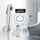 Handheld Chrome ABS Toilet Bidet Spray Wash Kit with Diverter Tap Set 1.2m Nylon Water Hose