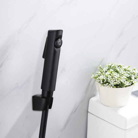 Bathroom Black ABS Handheld Toilet Bidet Spray Kit with 1.2m PVC Water Hose Bathroom Black ABS Handheld Toilet Bidet Spray Kit with 1.2m PVC Water Hose