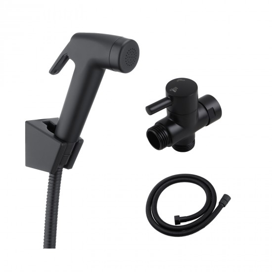 Round Black Water Bidets Toilet Sprayer Kit