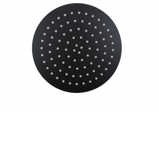 250mm 10 inch  Stainless steel Super-slim Round Nero Black Rainfall Shower Head 