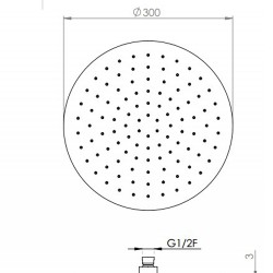 300mm 12 inch Stainless steel Super-slim Round Chrome Rainfall Shower Head  300mm 12 inch Stainless steel Super-slim Round Chrome Rainfall Shower Head