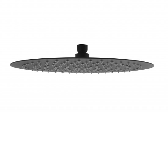 300mm 12 inch Stainless steel Super-slim Round Nero Black Rainfall Shower Head 