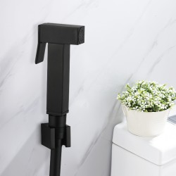 Brass Square Black Toilet Bidet Spray Kit with 1.2m PVC Hose Brass Square Black Toilet Bidet Spray Kit with 1.2m PVC Hose