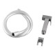 Square Brass Brushed Nickel Toilet Bidet Spray Wash Kit Diverter Set with 1.2m PVC Hose