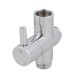 Square Brass Brushed Nickel Toilet Bidet Spray Wash Kit Diverter Set with 1.2m PVC Hose