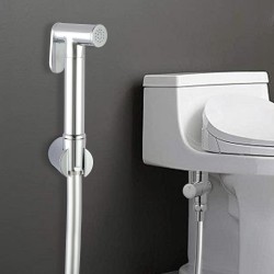 Round Chrome Toilet Bidet Spray Wash Kit with Diverter Tap Set 1.2m PVC Water Hose Round Chrome Toilet Bidet Spray Wash Kit with Diverter Tap Set 1.2m PVC Water Hose
