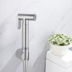Round Chrome Brass Toilet Bidet Spray Kit with 1.2m PVC Water Hose Round Chrome Brass Toilet Bidet Spray Kit with 1.2m PVC Water Hose
