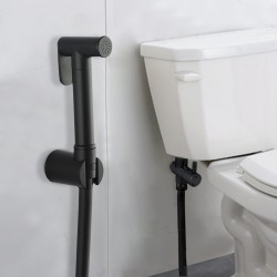 Round Black Toilet Bidet Spray Wash Kit with Diverter Tap Set 1.2m PVC Water Hose Round Black Toilet Bidet Spray Wash Kit with Diverter Tap Set 1.2m PVC Water Hose