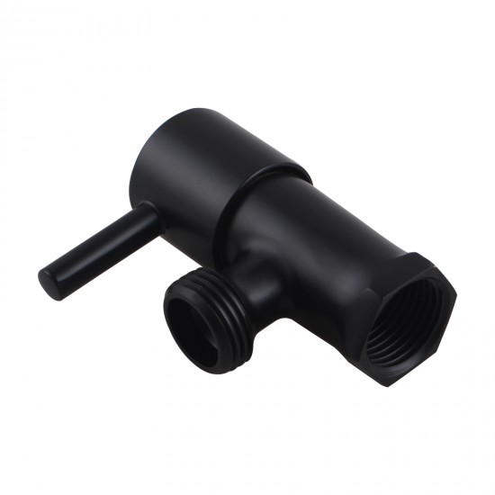 Round Black Brass Washing Machine Tap Toilet Cistern Tap Angle Valve 