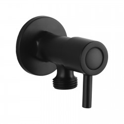 Round Black Brass Toilet Cistern Tap Angle Valve  Round Black Brass Toilet Cistern Tap Angle Valve