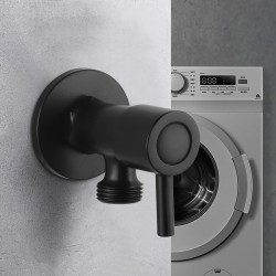 Round Black Brass Toilet Cistern Tap Angle Valve  Round Black Brass Toilet Cistern Tap Angle Valve